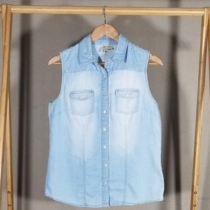 Button-up Jean-like shirt